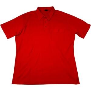 Jantzen Polo Shirt Mens XL Red Short Sleeve Cotton Blend Classic Casual